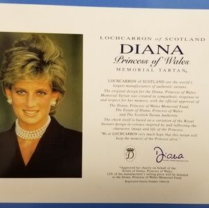 Diana Princess Of Wales MEMORIAL TARTAN 100% Wool